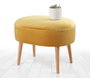 Atelier Del Sofa Puf de Terciopelo Amarillo
